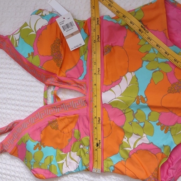 New Trina Turk Playa De Flor Plunge Swimsuit - Picture 9 of 11